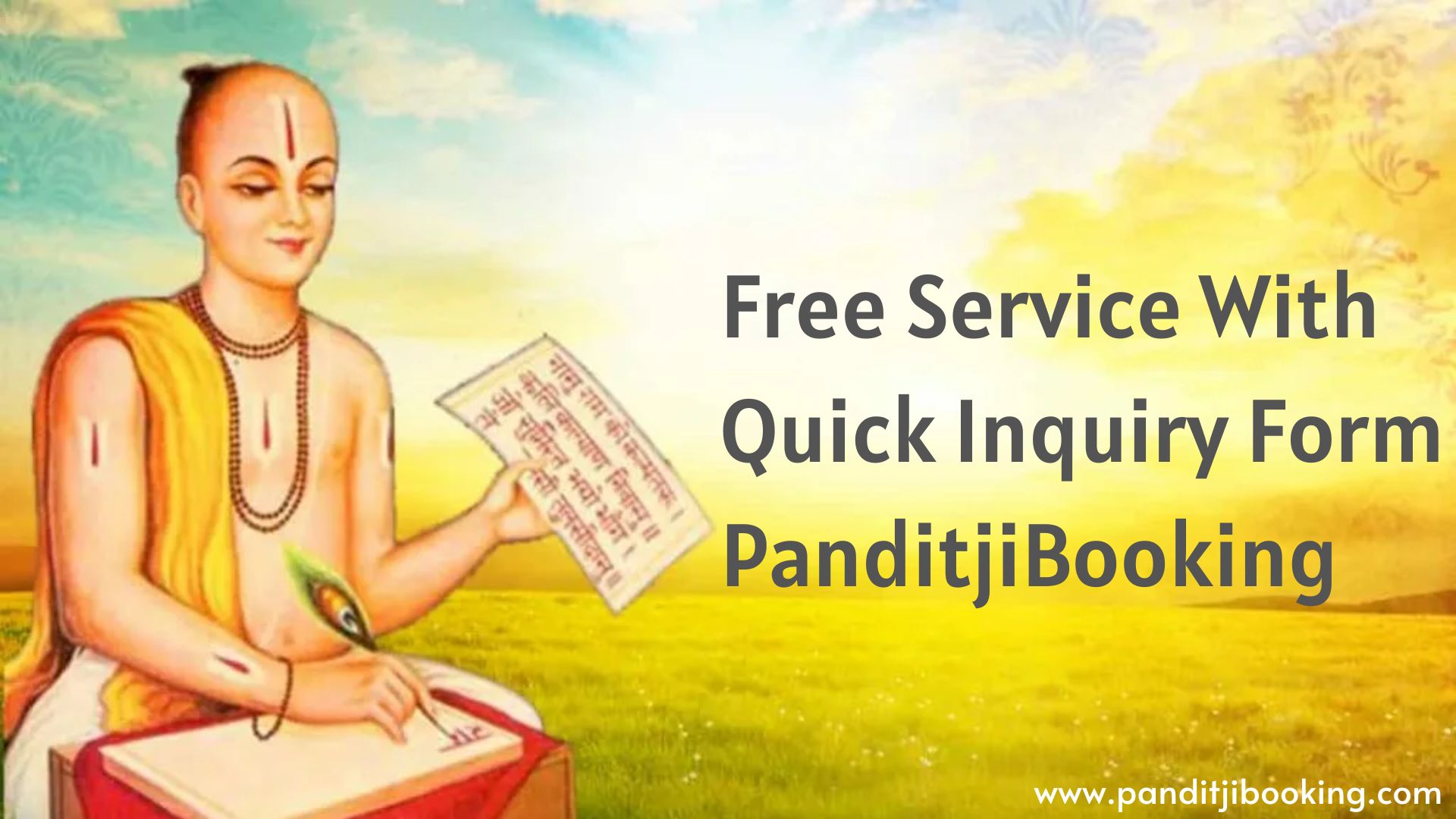 Free Service With Quick Inquiry Form PanditjiBooking